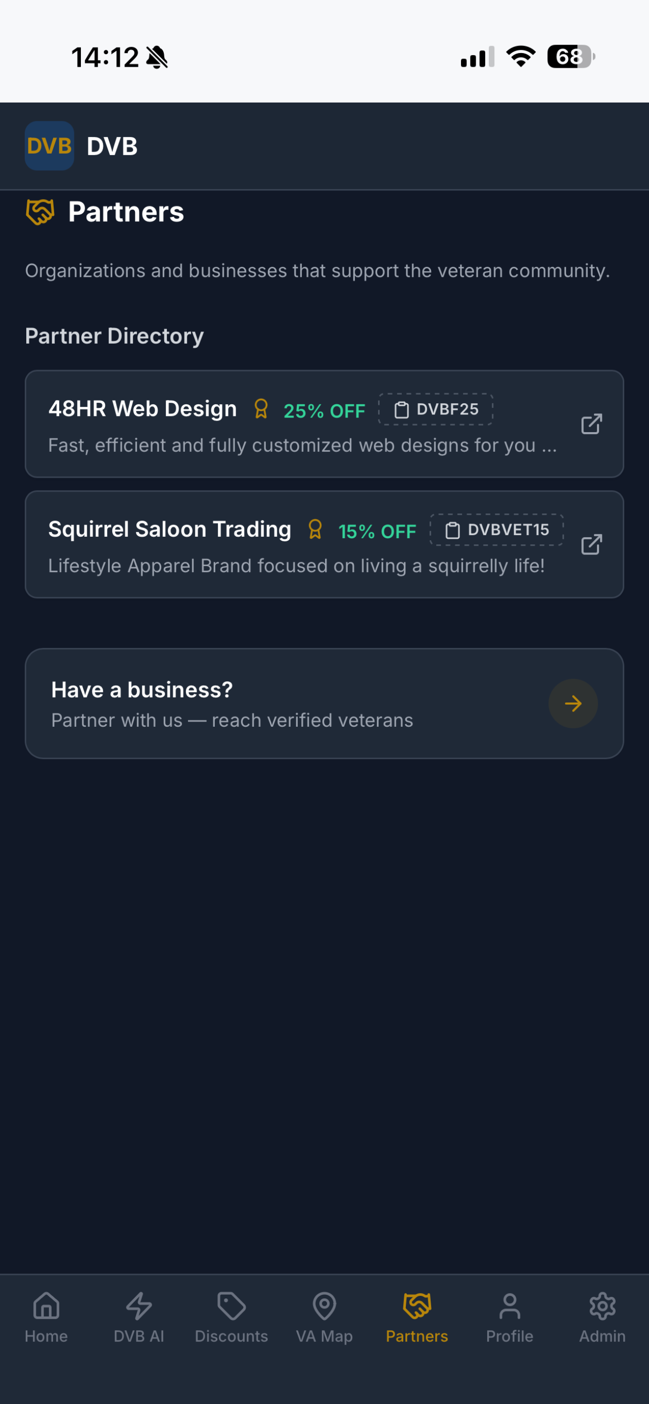 The DVB partner directory of vetted businesses